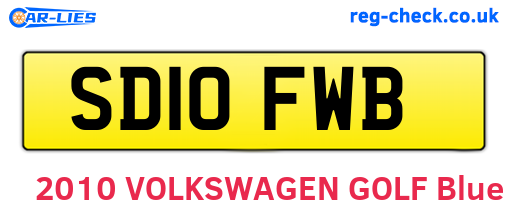 SD10FWB are the vehicle registration plates.