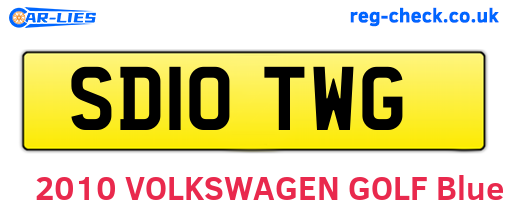 SD10TWG are the vehicle registration plates.