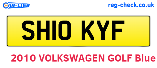 SH10KYF are the vehicle registration plates.