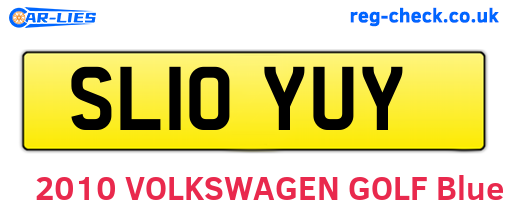SL10YUY are the vehicle registration plates.