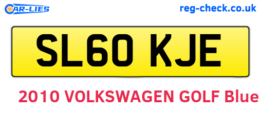 SL60KJE are the vehicle registration plates.