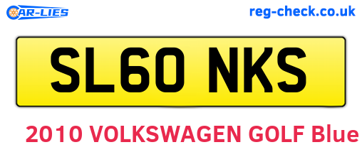 SL60NKS are the vehicle registration plates.
