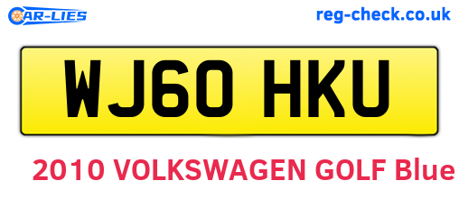 WJ60HKU are the vehicle registration plates.