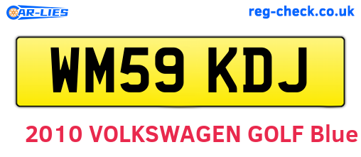 WM59KDJ are the vehicle registration plates.