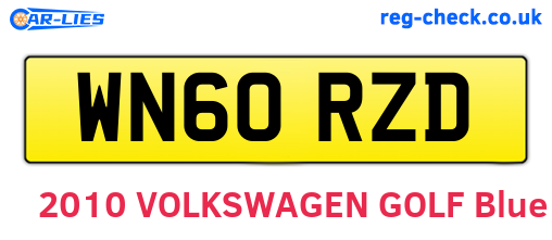 WN60RZD are the vehicle registration plates.
