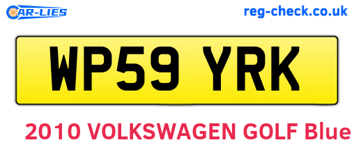 WP59YRK are the vehicle registration plates.