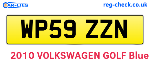 WP59ZZN are the vehicle registration plates.