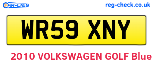 WR59XNY are the vehicle registration plates.