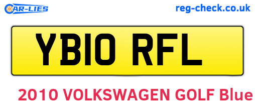 YB10RFL are the vehicle registration plates.