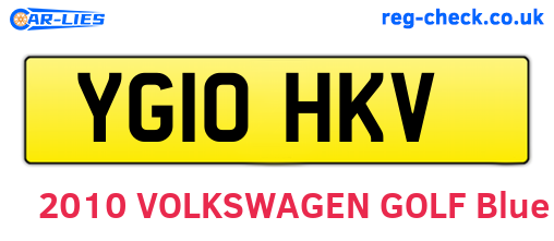 YG10HKV are the vehicle registration plates.