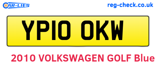 YP10OKW are the vehicle registration plates.