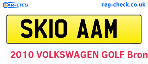 SK10AAM are the vehicle registration plates.