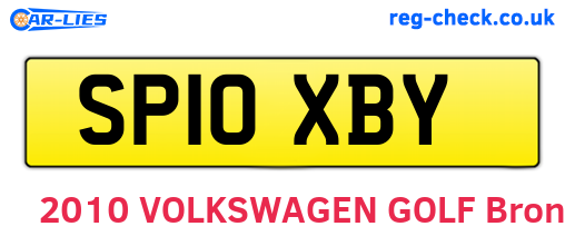 SP10XBY are the vehicle registration plates.