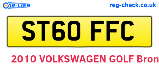 ST60FFC are the vehicle registration plates.