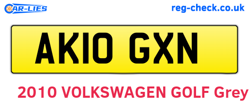 AK10GXN are the vehicle registration plates.