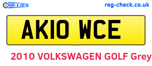 AK10WCE are the vehicle registration plates.
