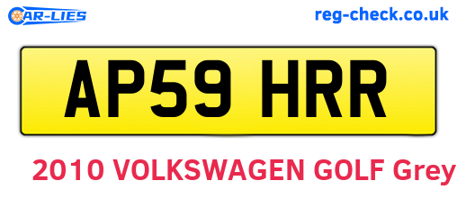 AP59HRR are the vehicle registration plates.