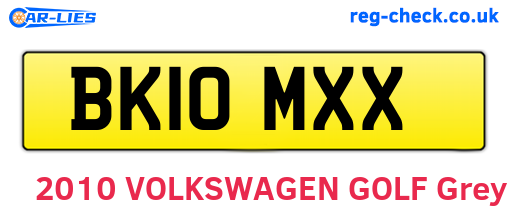 BK10MXX are the vehicle registration plates.