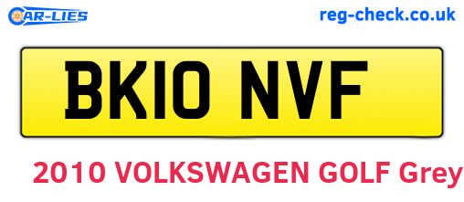 BK10NVF are the vehicle registration plates.