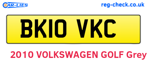 BK10VKC are the vehicle registration plates.