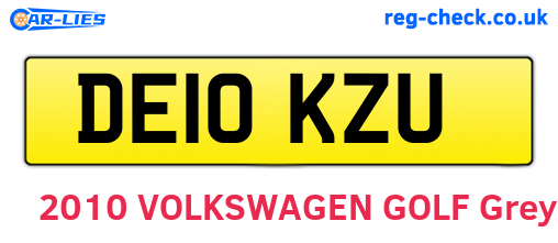 DE10KZU are the vehicle registration plates.