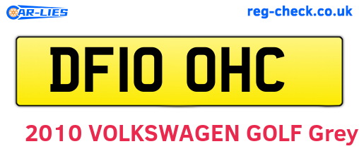 DF10OHC are the vehicle registration plates.
