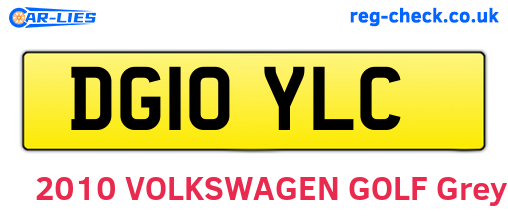 DG10YLC are the vehicle registration plates.