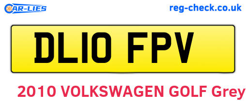 DL10FPV are the vehicle registration plates.