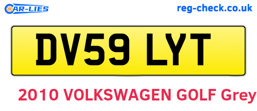 DV59LYT are the vehicle registration plates.