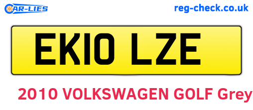 EK10LZE are the vehicle registration plates.