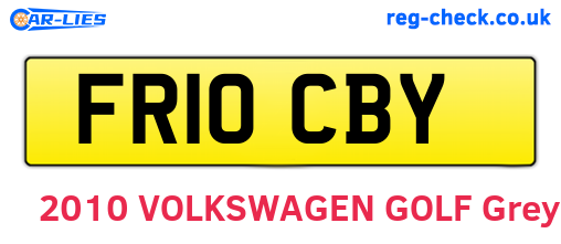 FR10CBY are the vehicle registration plates.