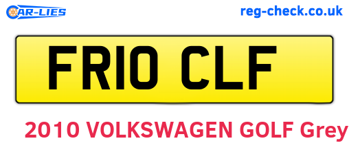 FR10CLF are the vehicle registration plates.