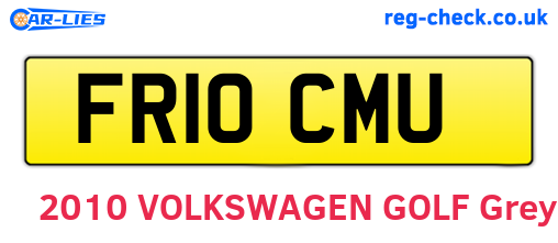 FR10CMU are the vehicle registration plates.