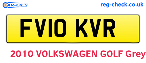 FV10KVR are the vehicle registration plates.