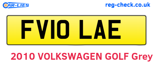 FV10LAE are the vehicle registration plates.