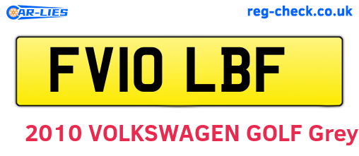 FV10LBF are the vehicle registration plates.