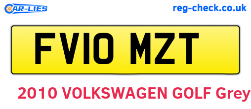 FV10MZT are the vehicle registration plates.