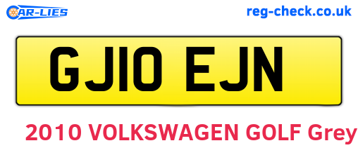 GJ10EJN are the vehicle registration plates.