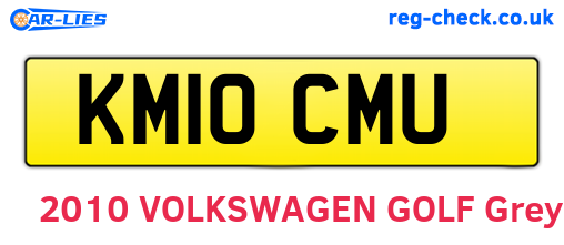 KM10CMU are the vehicle registration plates.
