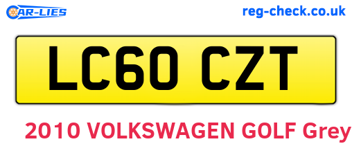 LC60CZT are the vehicle registration plates.