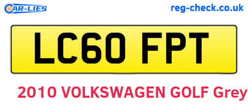 LC60FPT are the vehicle registration plates.