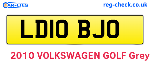 LD10BJO are the vehicle registration plates.