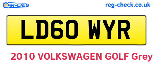 LD60WYR are the vehicle registration plates.