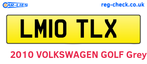 LM10TLX are the vehicle registration plates.