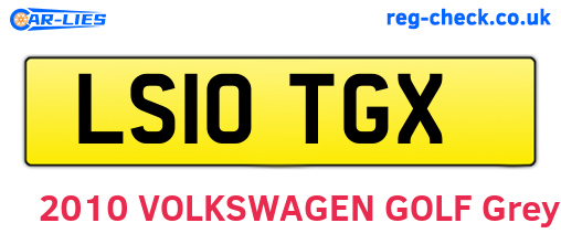 LS10TGX are the vehicle registration plates.