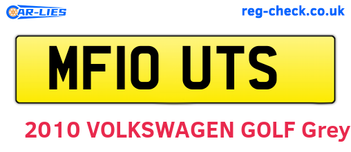 MF10UTS are the vehicle registration plates.