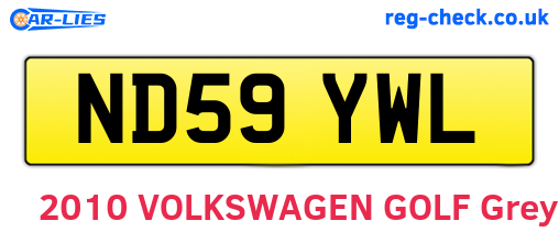 ND59YWL are the vehicle registration plates.