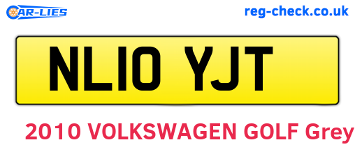 NL10YJT are the vehicle registration plates.