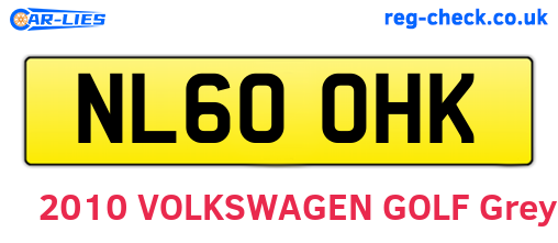 NL60OHK are the vehicle registration plates.