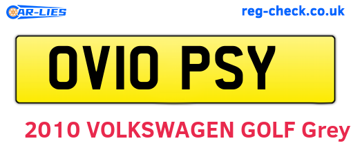 OV10PSY are the vehicle registration plates.